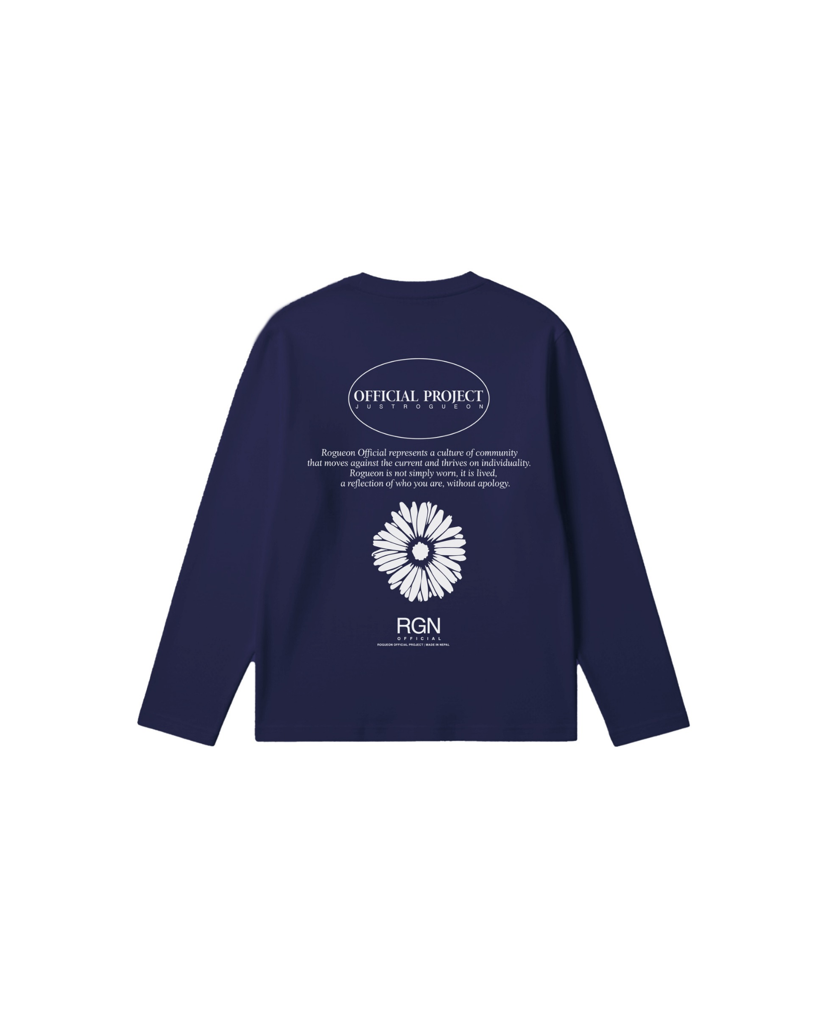 Navy blue project bloom longsleeve Back