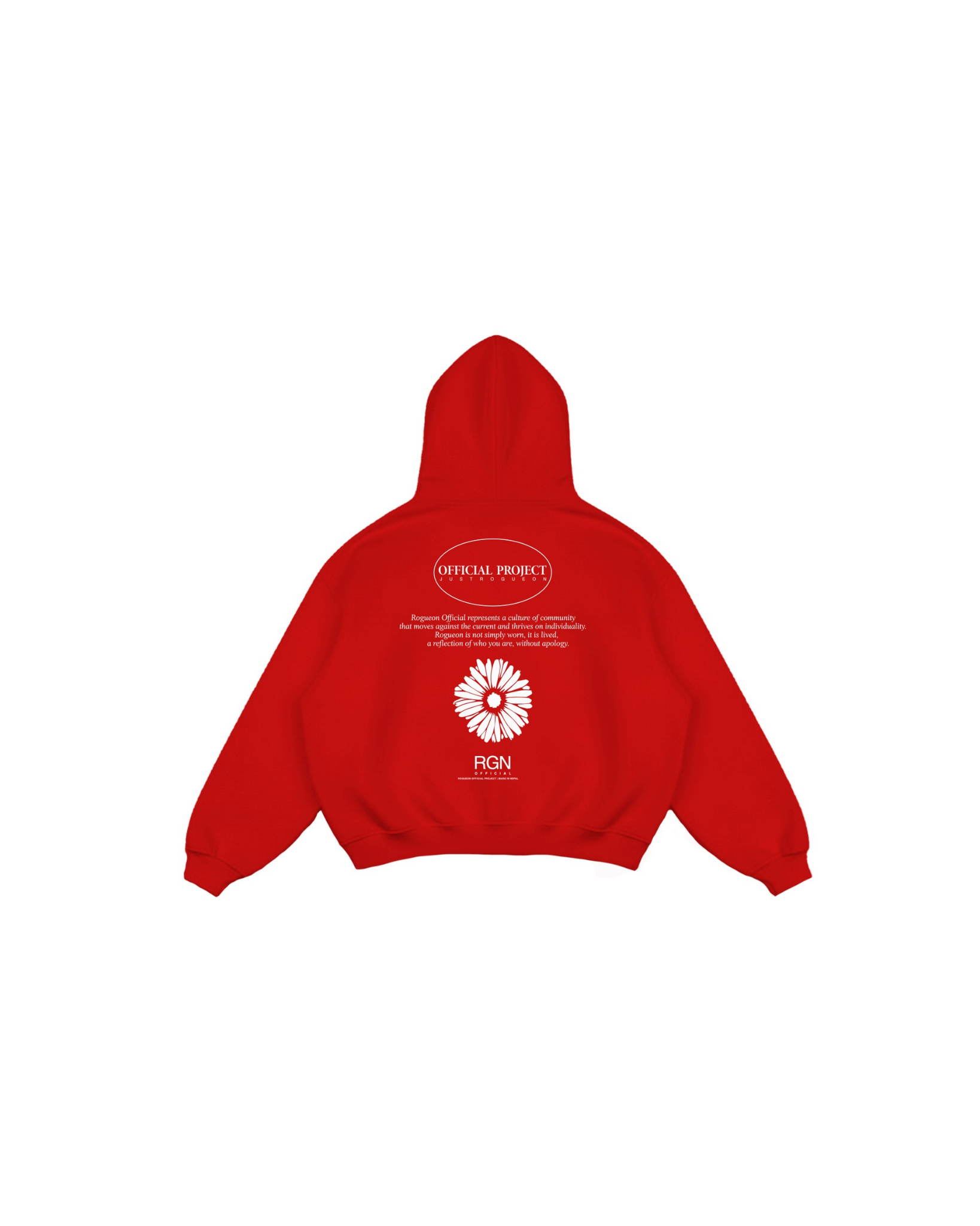 Red project bloom hoodie Back